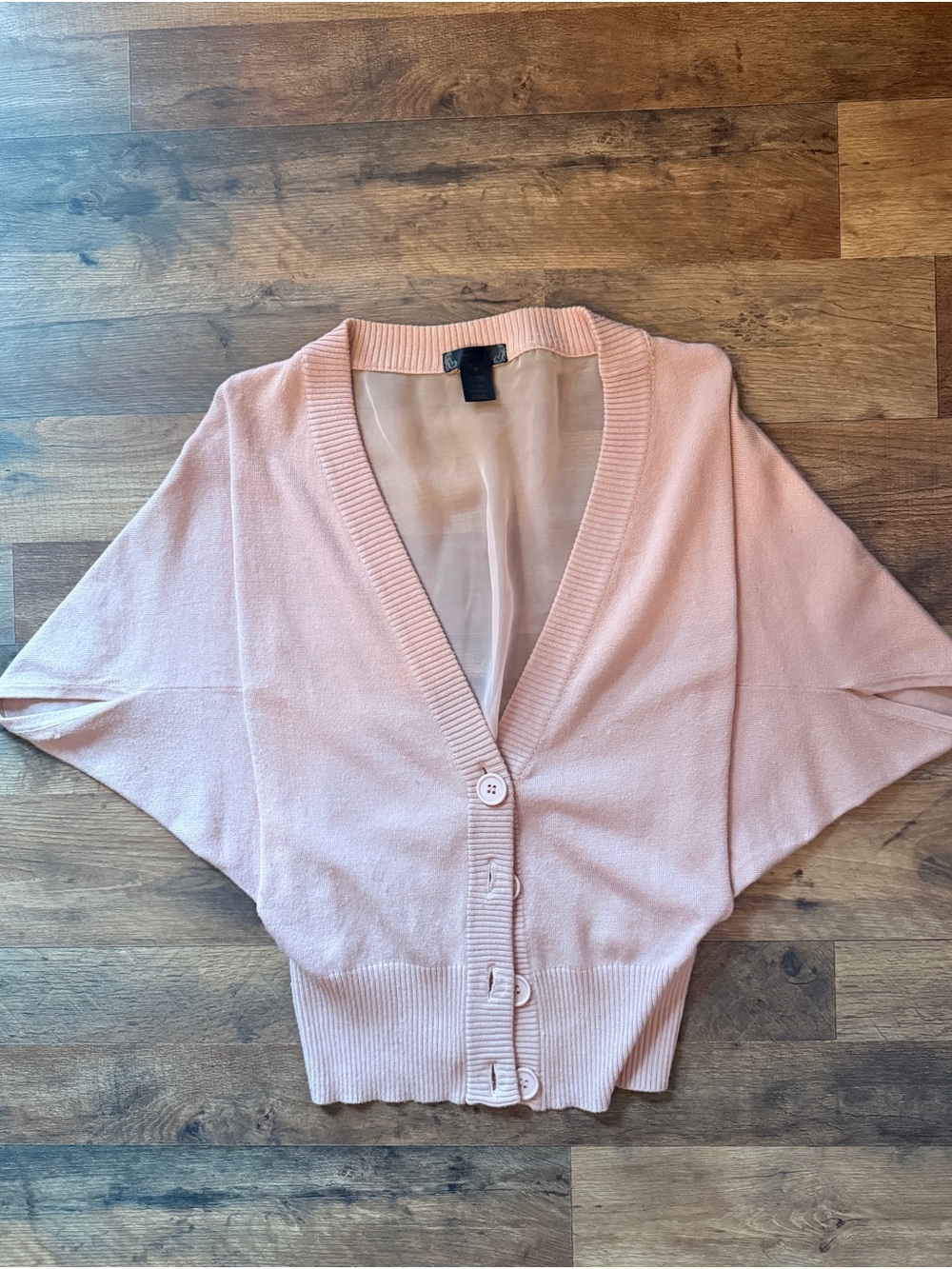 Mandee Blush Pink Button-Front V-Neck Cardigan